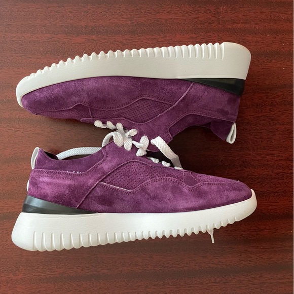 D’acquasparta Firenze Women’s Purple Suede Leather Sneakers Made in Italy - Picture 2 of 10